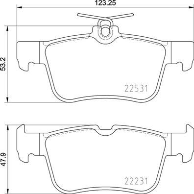 BREMBO P 24 175 Brake Pad Set, disc brake
