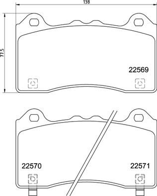 BREMBO P 24 202 Brake Pad Set, disc brake
