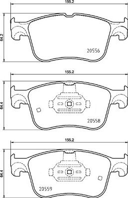 Brake Pad Set, disc brake BREMBO P 24 234