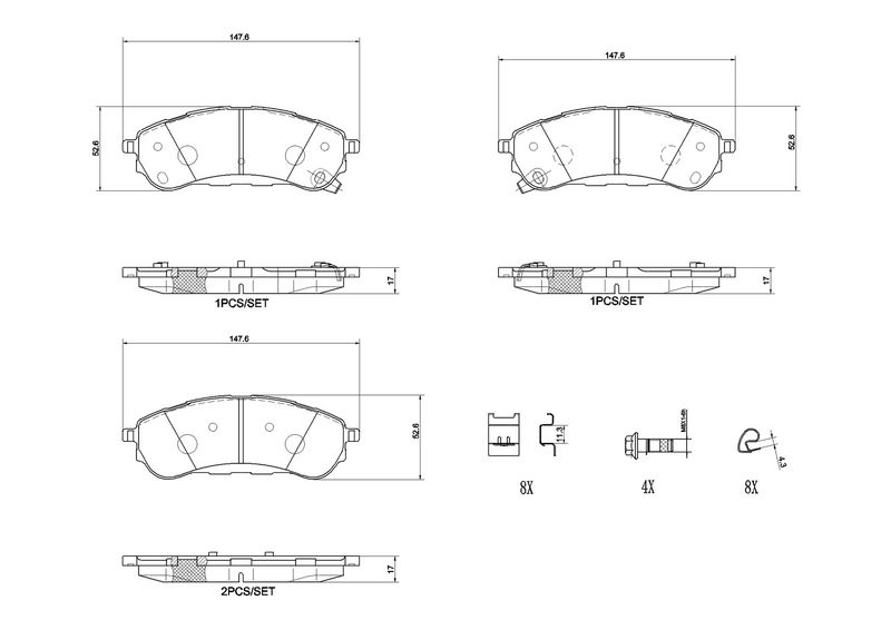 BREMBO P 24 235 Brake Pad Set, disc brake