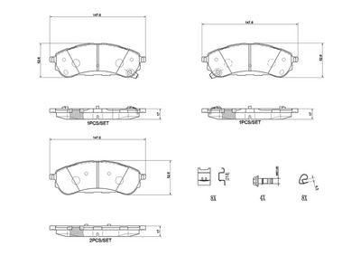 Brake Pad Set, disc brake BREMBO P 24 235