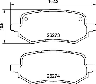 Brake Pad Set, disc brake BREMBO P 24 237