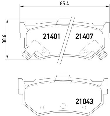 BREMBO P 28 007 Brake Pad Set, disc brake
