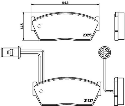 Brake Pad Set, disc brake BREMBO P 28 009