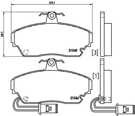 BREMBO P 28 014 Brake Pad Set, disc brake