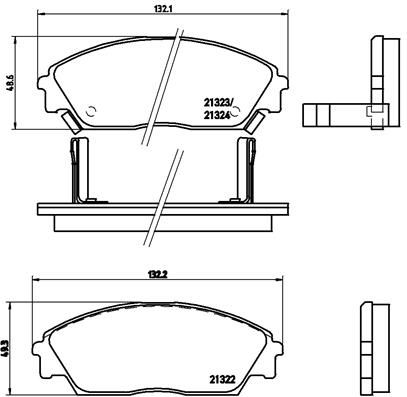 BREMBO P 28 016 Brake Pad Set, disc brake