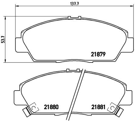 BREMBO P 28 021 Brake Pad Set, disc brake