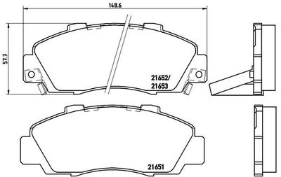 Brake Pad Set, disc brake BREMBO P 28 026