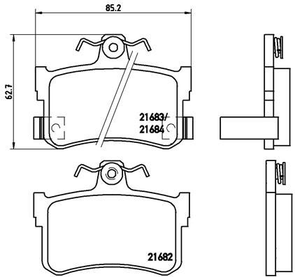 BREMBO P 28 027 Brake Pad Set, disc brake