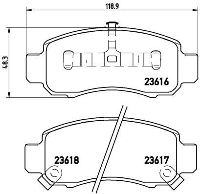 BREMBO P 28 033 Brake Pad Set, disc brake