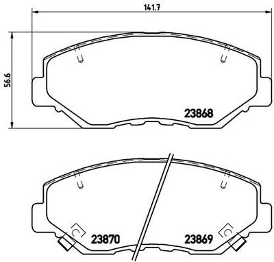 Brake Pad Set, disc brake BREMBO P 28 035