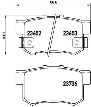 BREMBO P 28 039 Brake Pad Set, disc brake