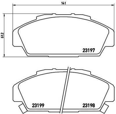 Brake Pad Set, disc brake BREMBO P 28 041