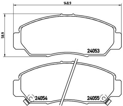 Brake Pad Set, disc brake BREMBO P 28 047