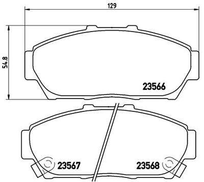 Brake Pad Set, disc brake BREMBO P 28 048