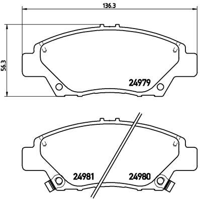 BREMBO P 28 050 Brake Pad Set, disc brake