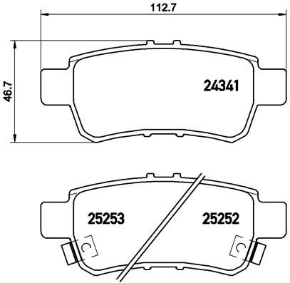 BREMBO P 28 062 Brake Pad Set, disc brake