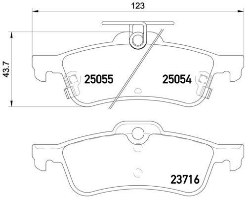 BREMBO P 28 070 Brake Pad Set, disc brake