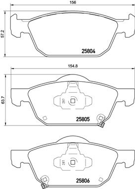 BREMBO P 28 076 Brake Pad Set, disc brake