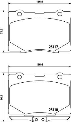 BREMBO P 28 079 Brake Pad Set, disc brake