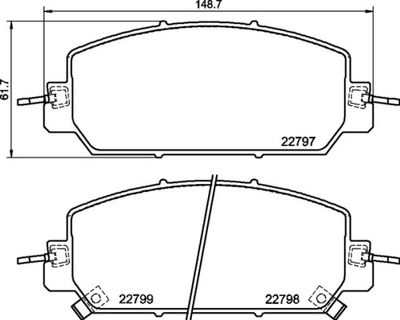 Brake Pad Set, disc brake BREMBO P 28 098