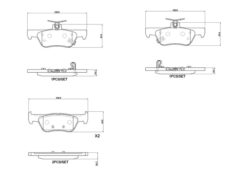 BREMBO P 28 110 Brake Pad Set, disc brake