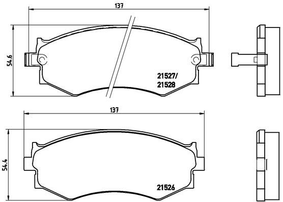 BREMBO P 30 002 Brake Pad Set, disc brake