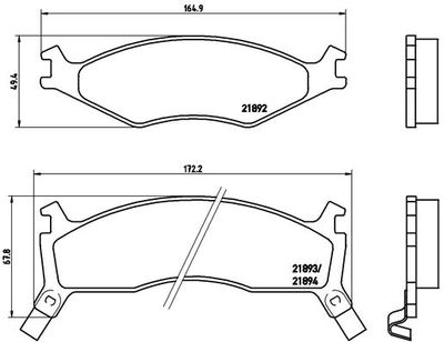 Brake Pad Set, disc brake BREMBO P 30 006