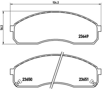 Brake Pad Set, disc brake BREMBO P 30 012