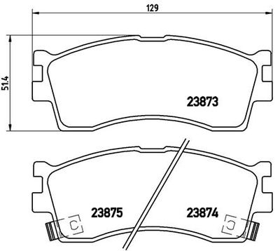 Brake Pad Set, disc brake BREMBO P 30 016