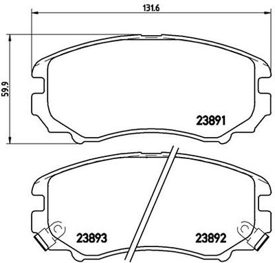 Brake Pad Set, disc brake BREMBO P 30 018