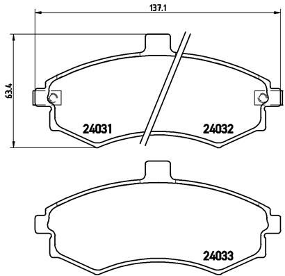 BREMBO P 30 020 Brake Pad Set, disc brake