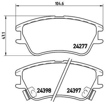 Brake Pad Set, disc brake BREMBO P 30 027