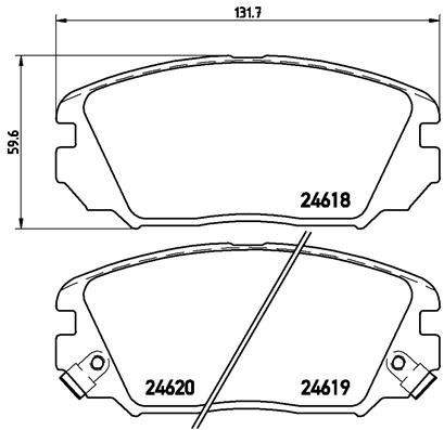BREMBO P 30 031 Brake Pad Set, disc brake