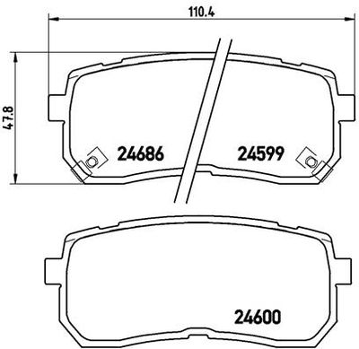 Brake Pad Set, disc brake BREMBO P 30 035