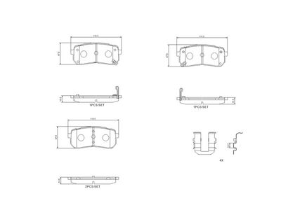 Brake Pad Set, disc brake BREMBO P 30 035G