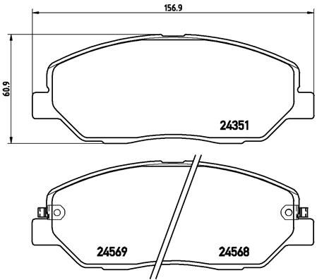 BREMBO P 30 036 Brake Pad Set, disc brake