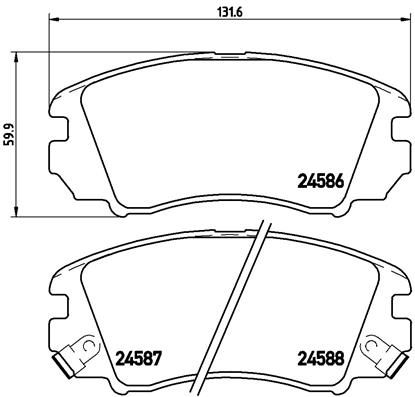 BREMBO P 30 043 Brake Pad Set, disc brake