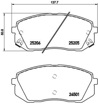 BREMBO P 30 056X Brake Pad Set, disc brake