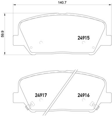 BREMBO P 30 065 Brake Pad Set, disc brake