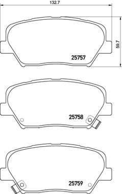 BREMBO P 30 070X Brake Pad Set, disc brake