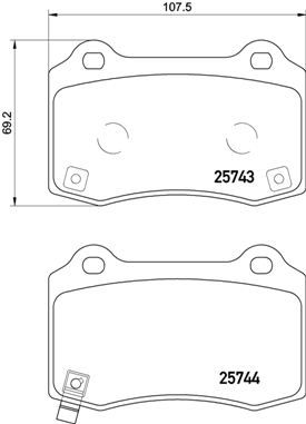 BREMBO P 30 074 Brake Pad Set, disc brake