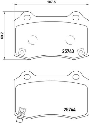 Brake Pad Set, disc brake BREMBO P 30 074E