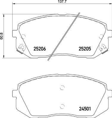 BREMBO P 30 093 Brake Pad Set, disc brake