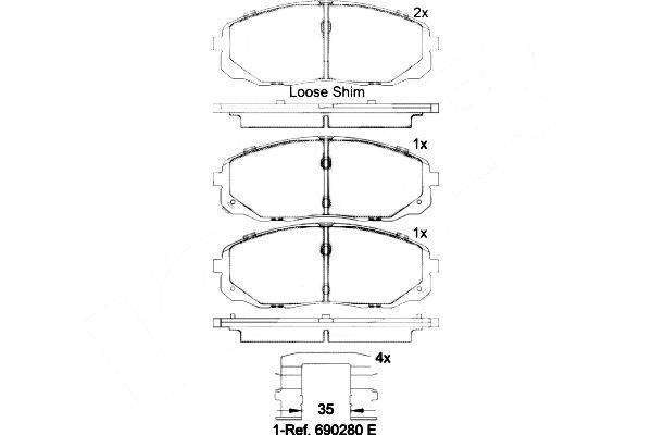 BREMBO P 30 095 Brake Pad Set, disc brake