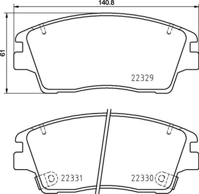 Brake Pad Set, disc brake BREMBO P 30 096