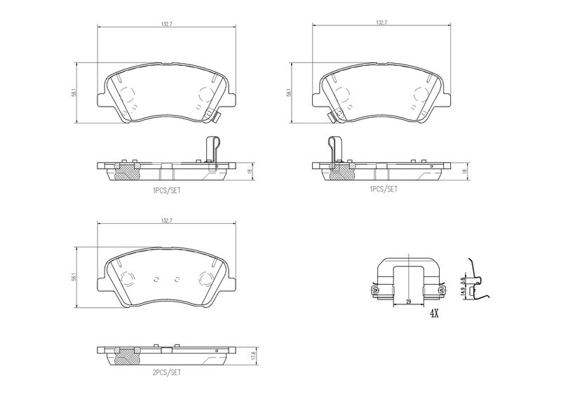 BREMBO P 30 098 Brake Pad Set, disc brake