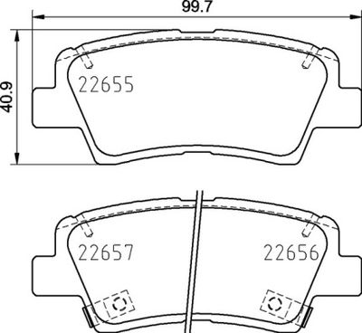 Brake Pad Set, disc brake BREMBO P 30 103