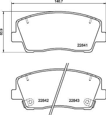 Brake Pad Set, disc brake BREMBO P 30 108