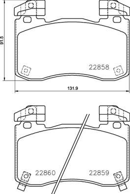 Brake Pad Set, disc brake BREMBO P 30 113